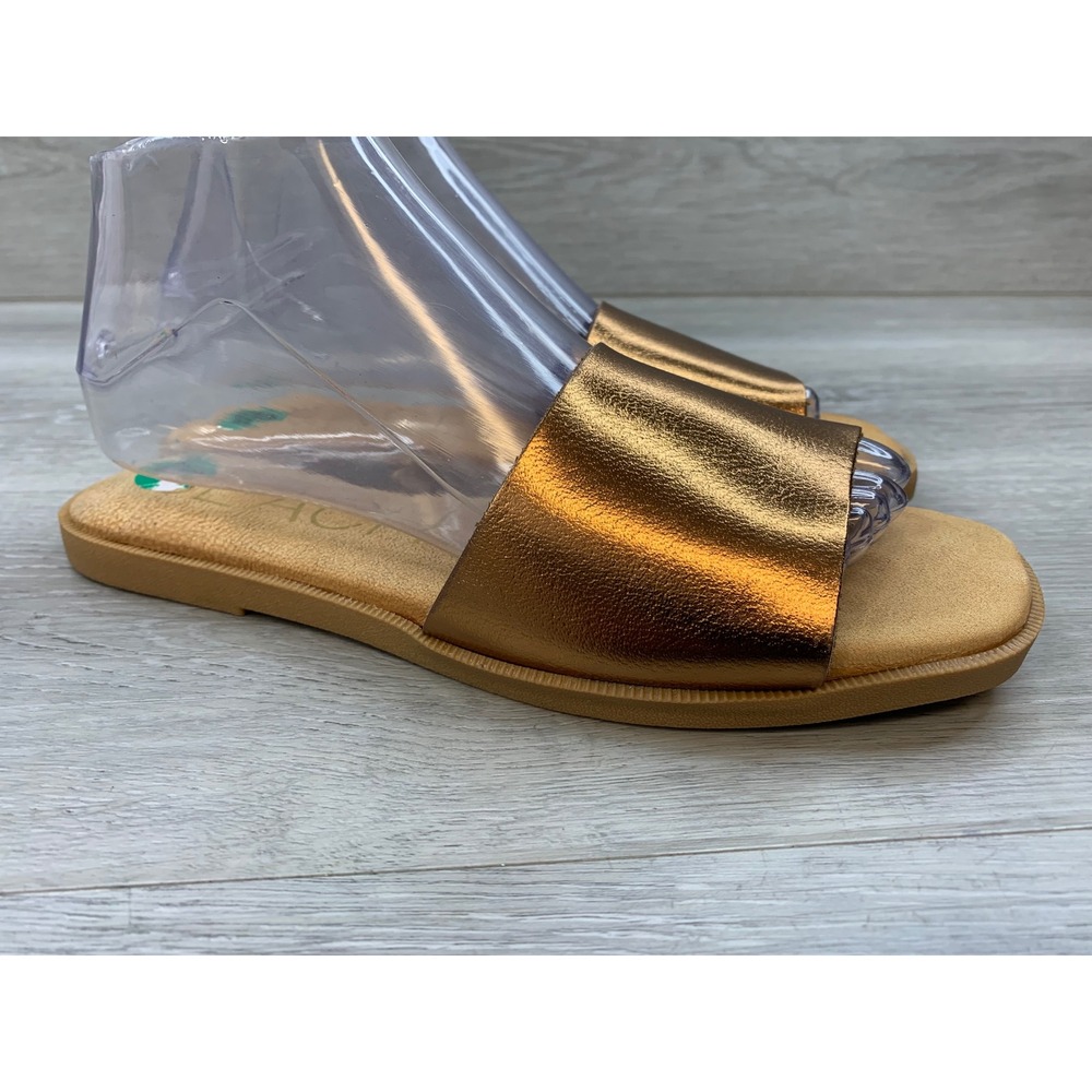 Beach by Matisse Copa Women's Metallic Sandals Copper Bronze Leather Slide